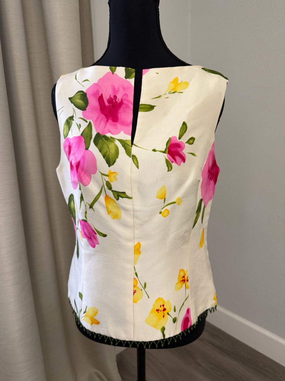 Rickie Freeman for Teri Jon Strapless Floral Dress in White, Pink & Yellow - Picture 4 of 12